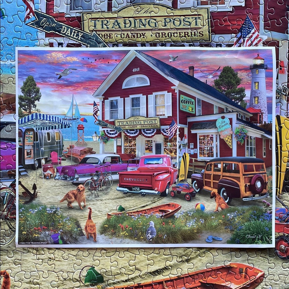 White Mountain Puzzles Trading Post Jigsaw Puzzle - 1000 Pieces